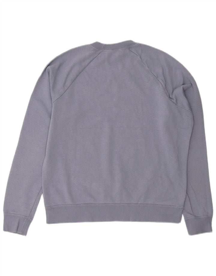 NIKE Womens Sweatshirt Jumper UK 14 Medium Blue Cotton