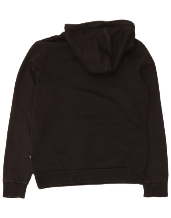 Puma Womens Graphic Hoodie Pullover UK 10 Small Schwarz Baumwolle
