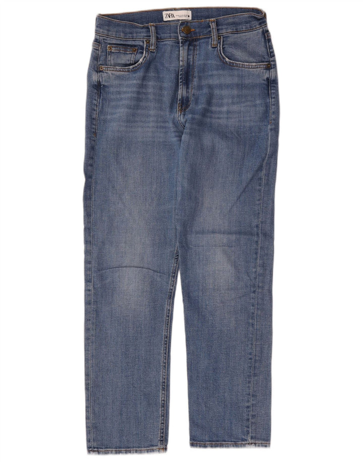 Zara Jean droit pour femme EU 40 Medium W30 L27 Bleu
