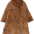 manteau en peau de mouton vintage pour femme IT 44 Shearling brun moyen classique