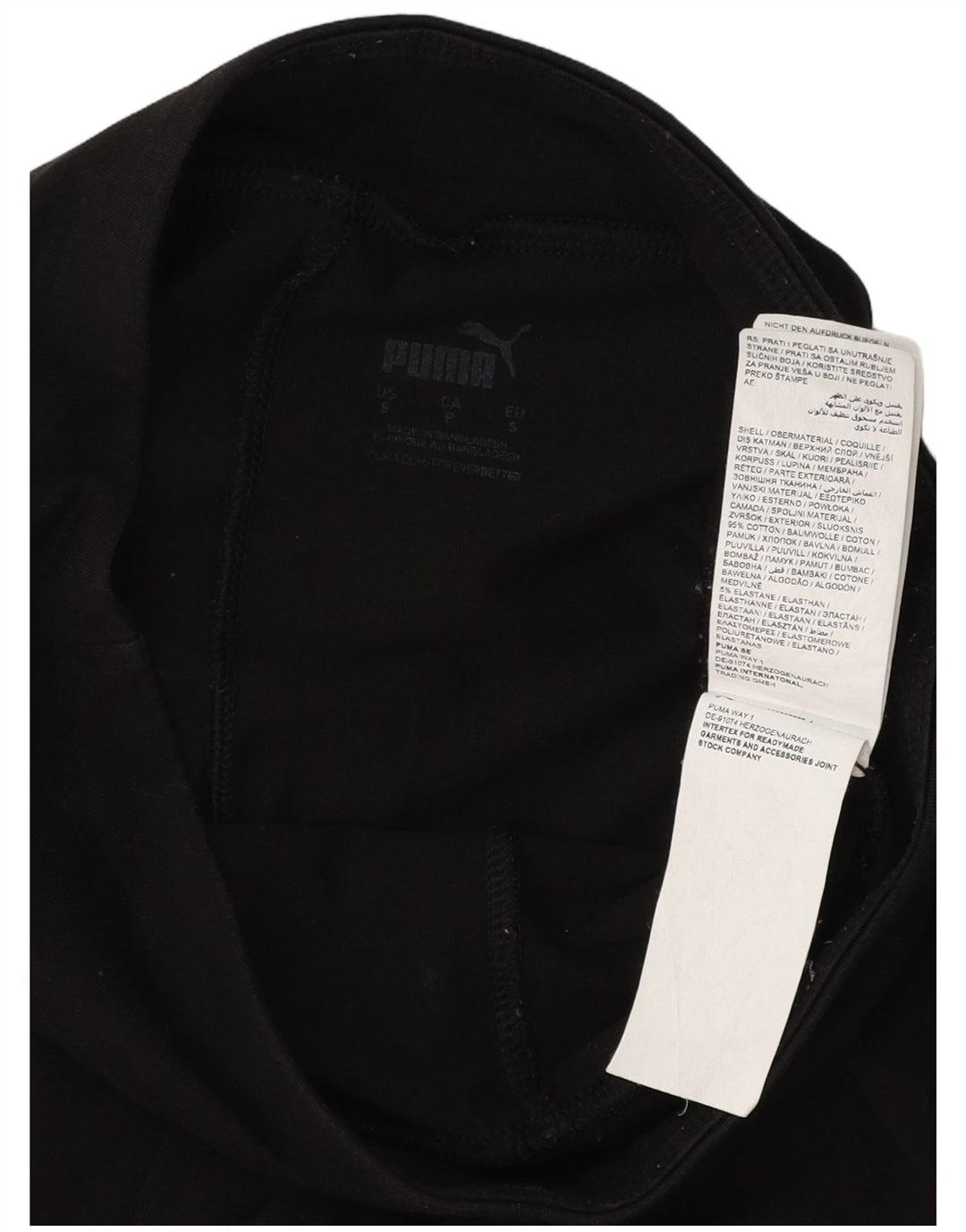 PUMA Womens Graphic Leggings UK 10 Small  Black Cotton