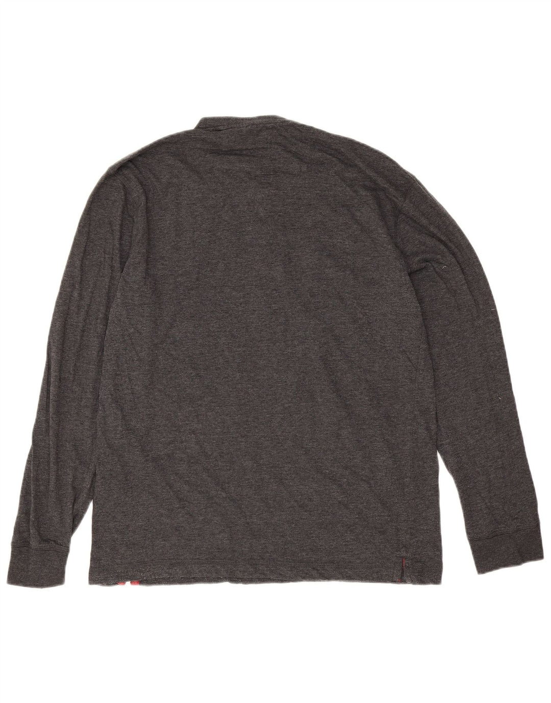 Chaps Mens Top Long Sleeve Medium Grey Flecked Cotton