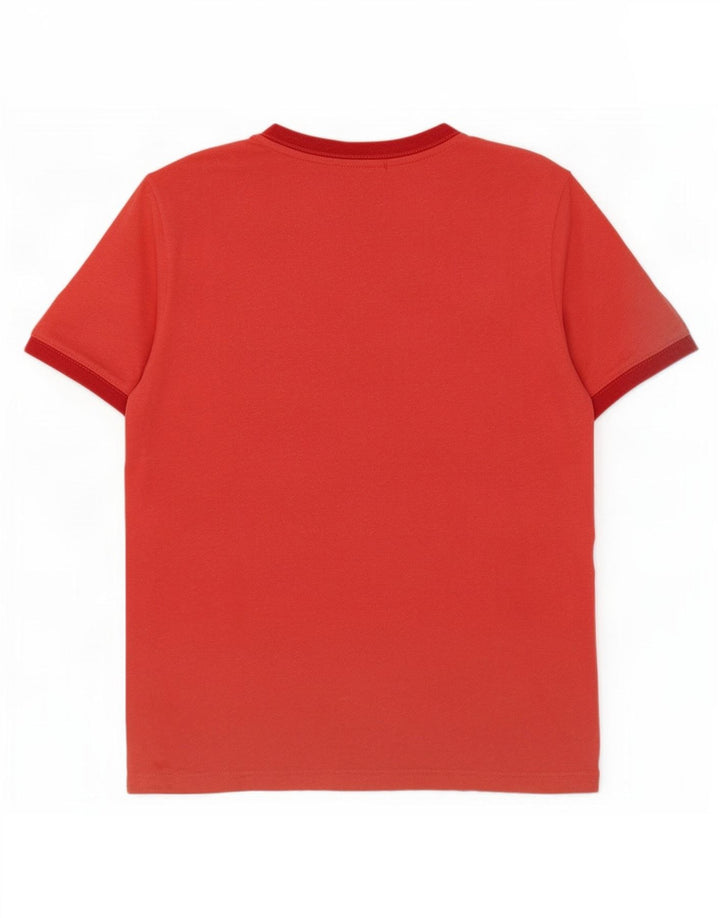 Superdry Womens T-Shirt Top UK 10 Small Red Cotton