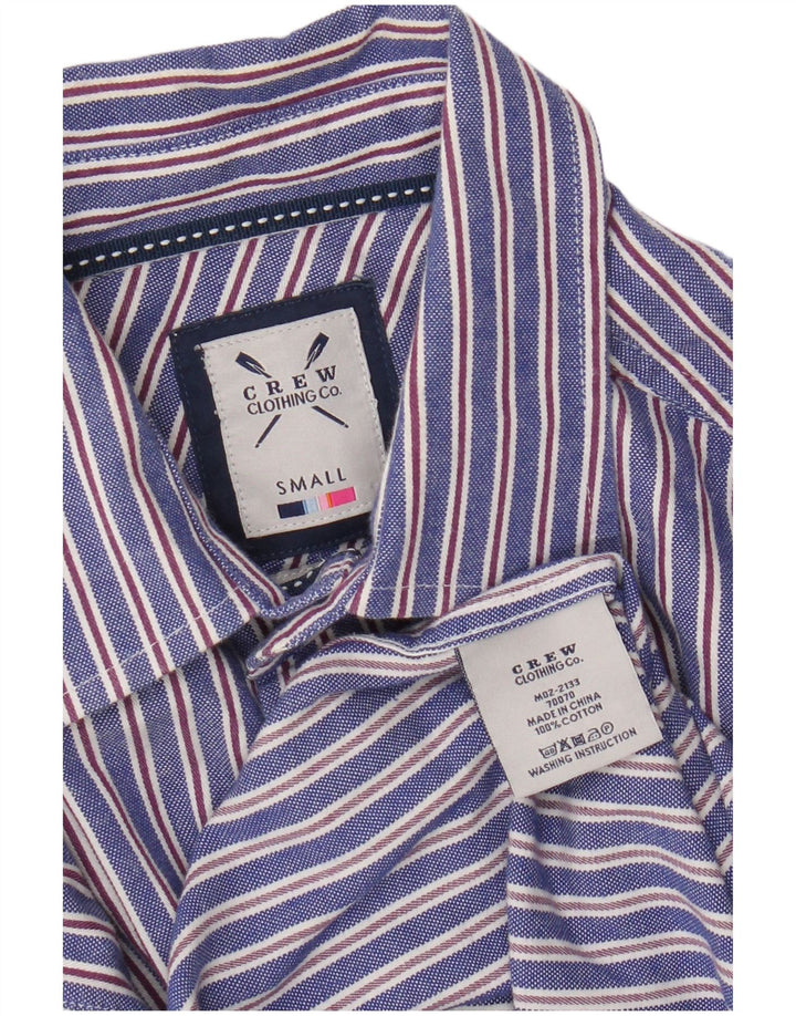 Crew Clothing Mens Shirt Small Blue Striped Cotton