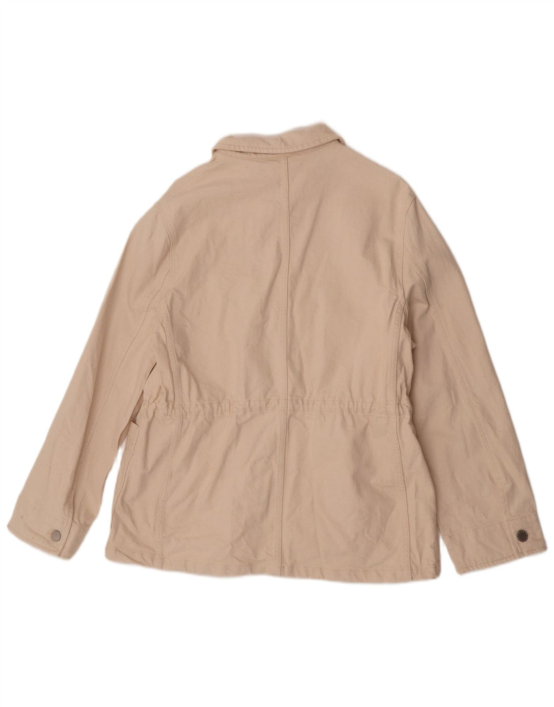 Reiss Womens Denim Utility Jacket UK 14 Medium Off White Cotton
