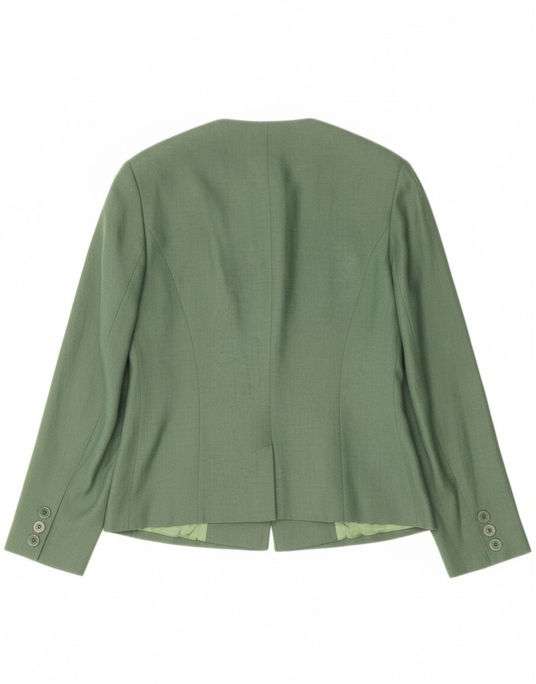 Gerry Weber Womens 1 Button Blazer Jacket EU 38 Medium Green Linen