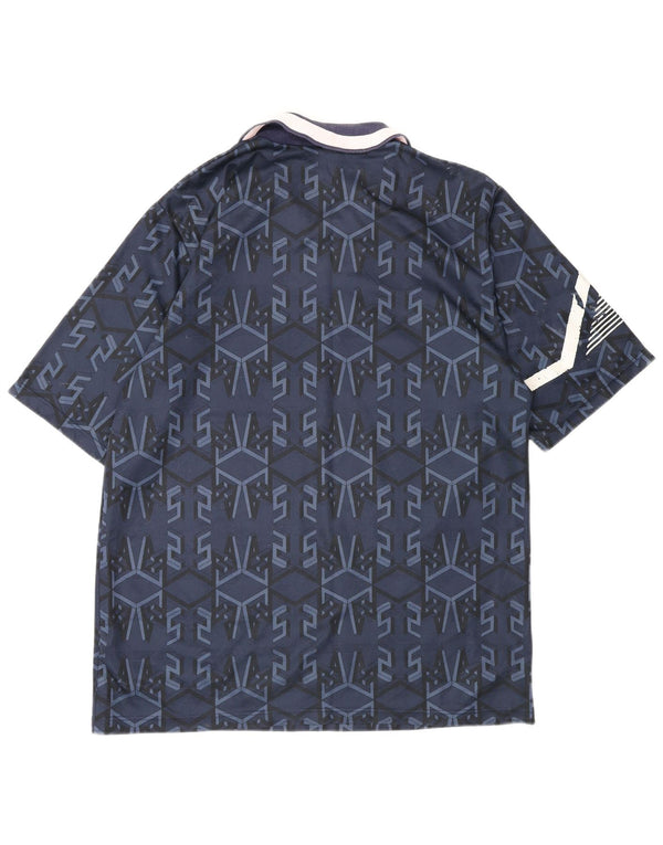 Umbro Mens Scotland 1991-1993 Football Shirt Medium Navy Blue Geometric