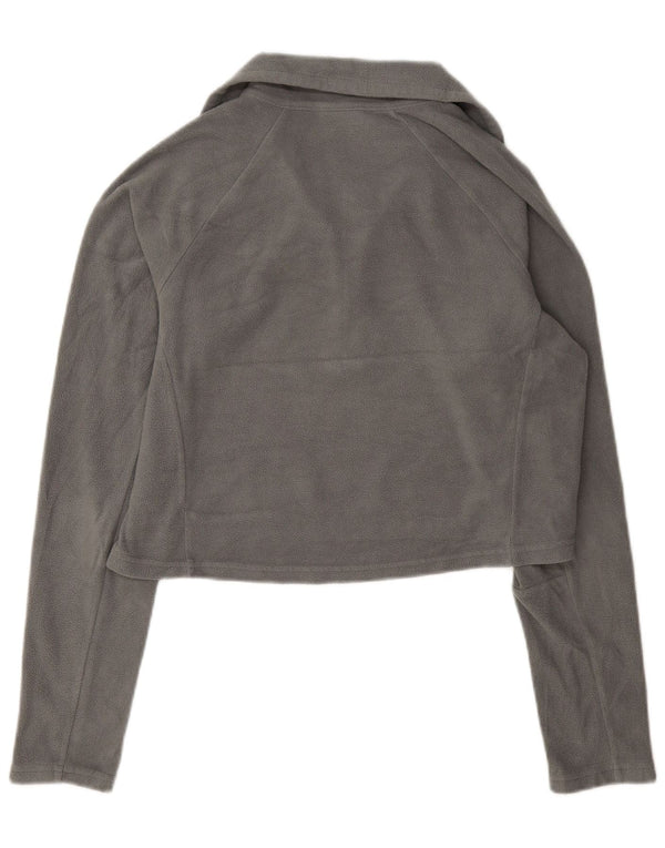 Columbia Damen Crop Zip Neck Fleece Pullover UK 6 XS Grau Polyester