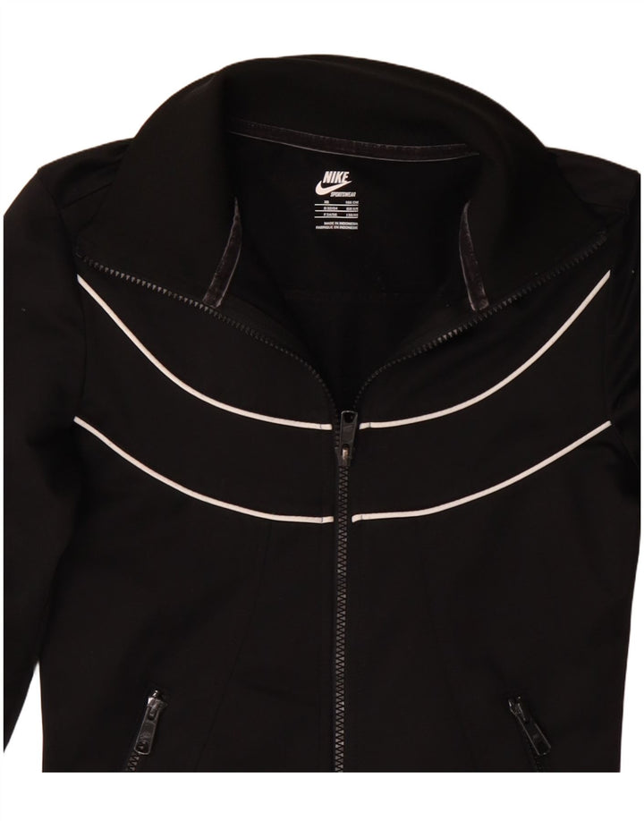 Nike Womens Tracksuit Top Jacket UK 6/8 XS Black