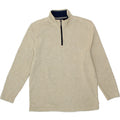 IZOD Mens Zip Neck Sweatshirt Jumper Large Beige Flecked Vintage Izod and Second-Hand Izod from Messina Hembry 