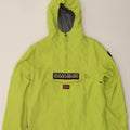 NAPAPIJRI Boys Hooded Anorak Jacket 13-14 Years Green Polyester Vintage Napapijri and Second-Hand Napapijri from Messina Hembry 