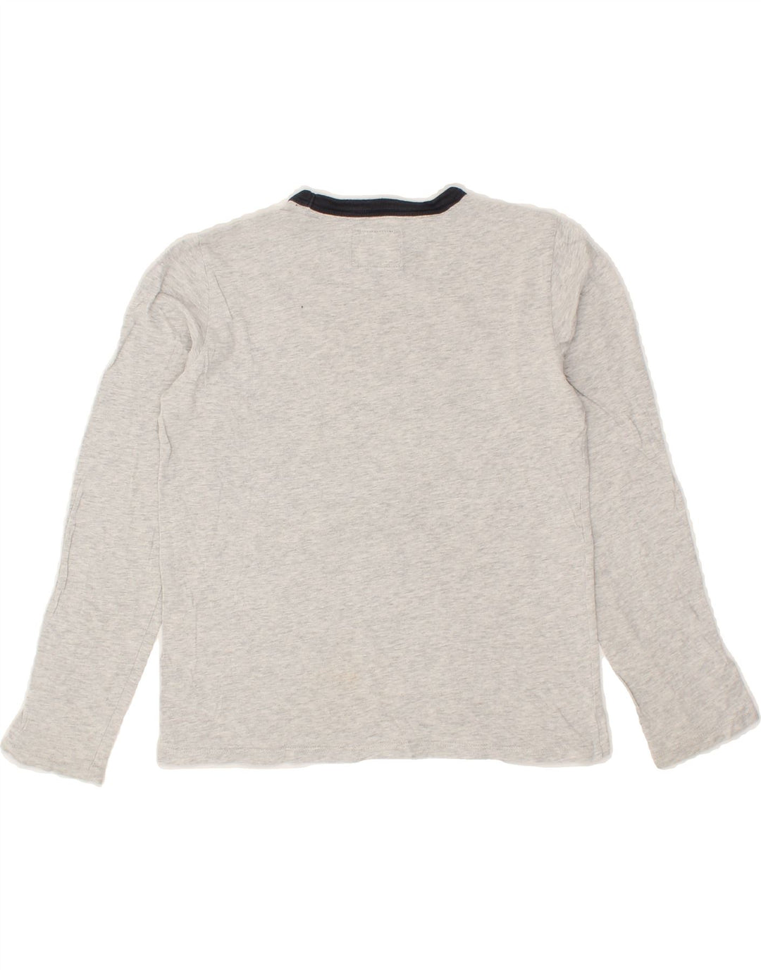WOOLRICH Boys Graphic Top Long Sleeve 7-8 Years Grey Cotton Vintage Woolrich and Second-Hand Woolrich from Messina Hembry 