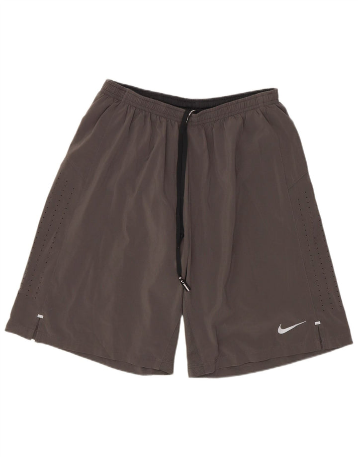 Ανδρικό αθλητικό σορτς Nike από μεσαίο γκρι πολυεστέρα