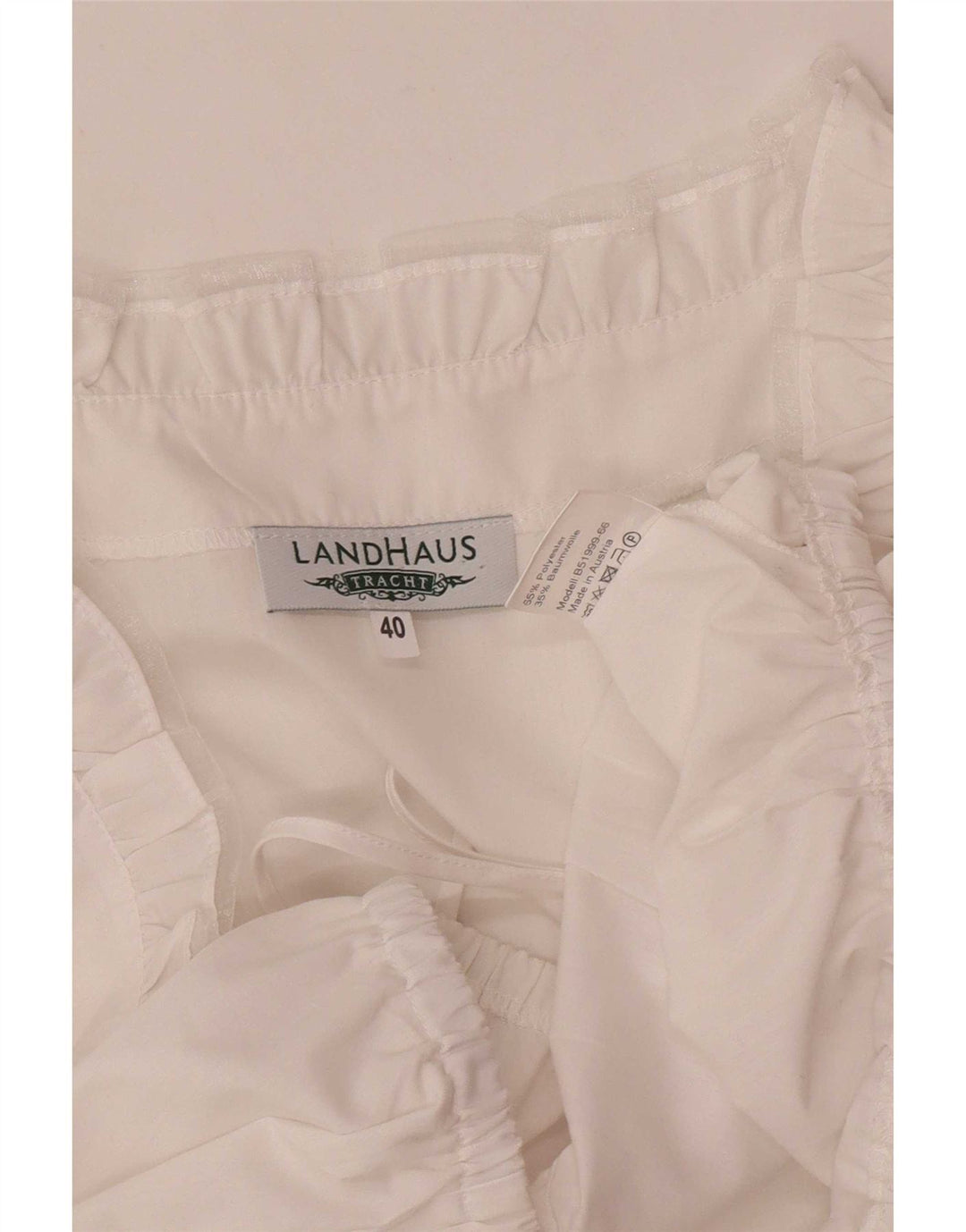 Landhaus Womens Crop Top EU 40 Medium White Polyester