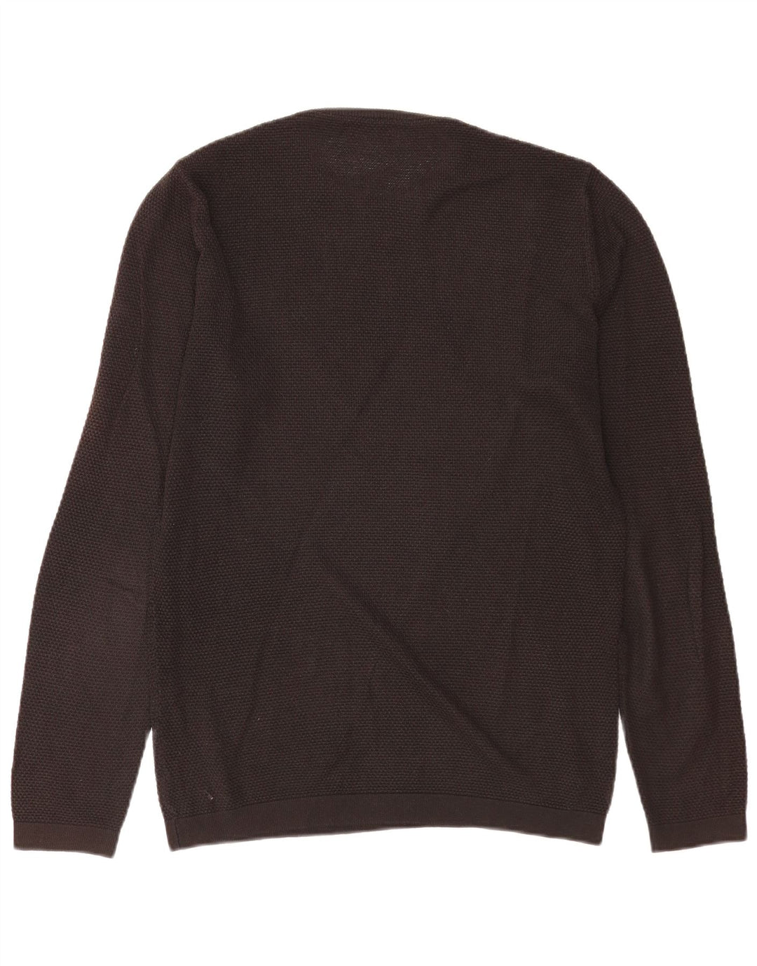 Zara Mens Crew Neck Jumper Sweater Medium Black Acrylic