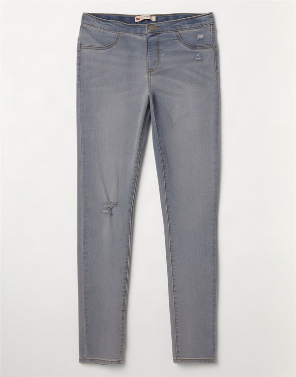Jeans Jegging effetto invecchiato per ragazze Levi's 13-14 anni W26 L29 cotone blu