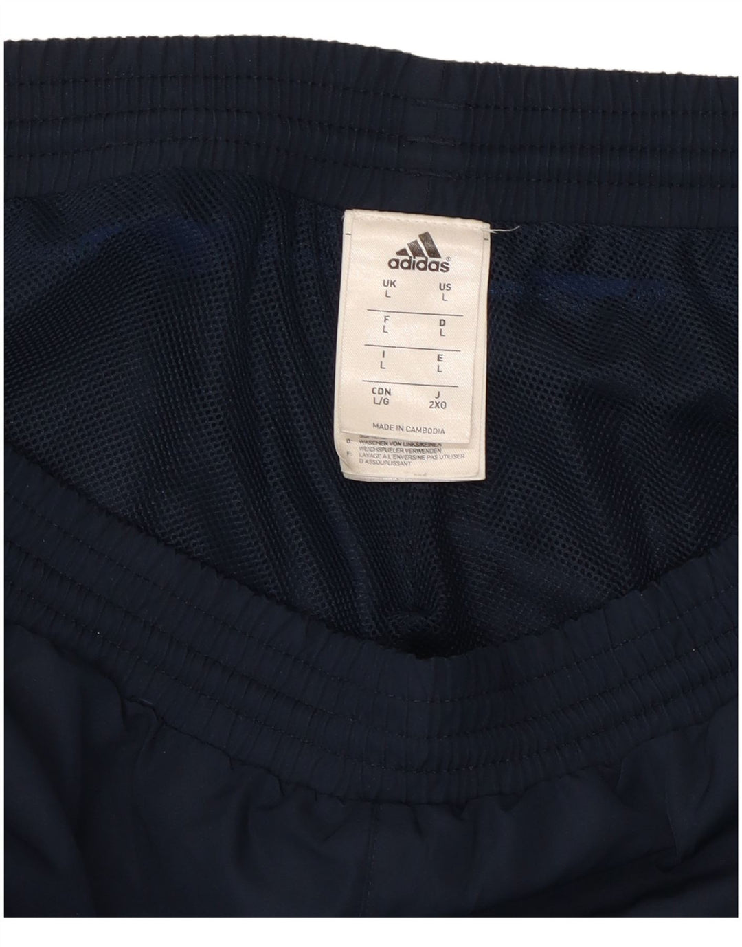 ADIDAS Mens Tracksuit Trousers Joggers Large  Navy Blue Polyester