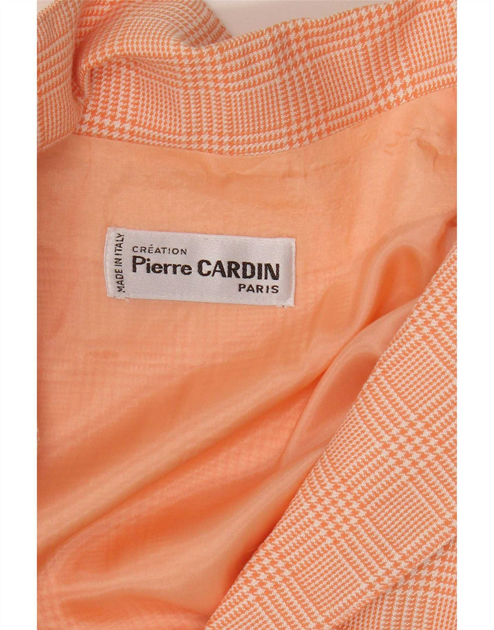 Pierre Cardin Veste Blazer 3 Boutons Femme UK 14 Grand Pied-de-Poule Rose