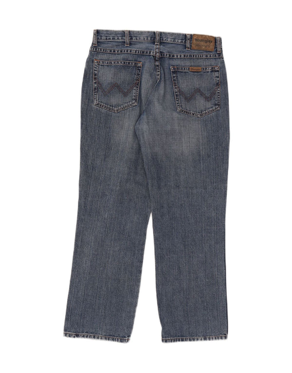 Мужские прямые джинсы Wrangler стандартного кроя W34 L30, синие, хлопок