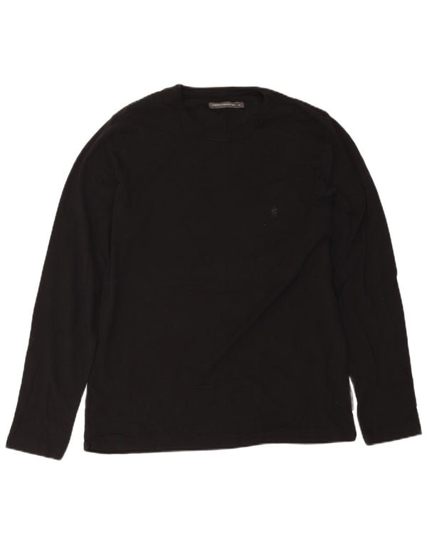 French Connection Mens Top Long Sleeve XL Black Cotton