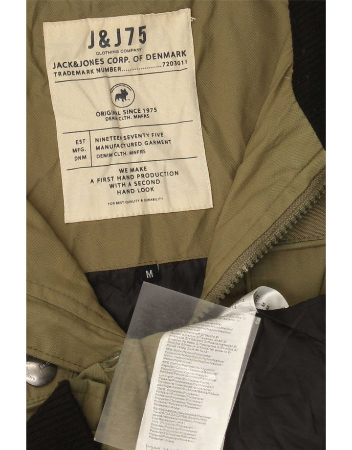 Jack & Jones Herre Hooded Utility Jacket UK 38 Medium Khaki Nylon
