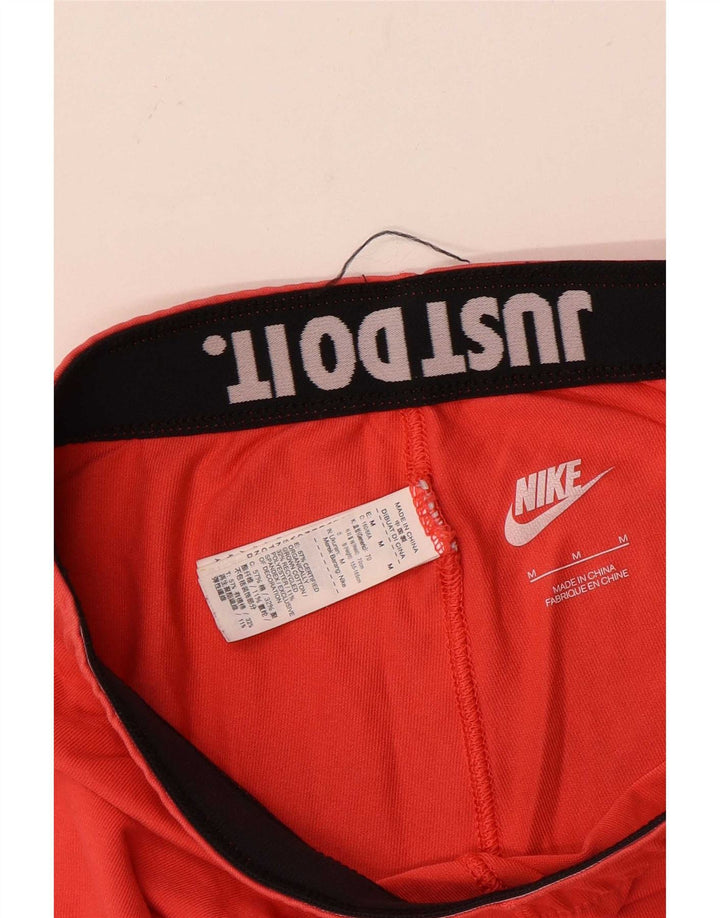 Nike Womens Graphic Leggings UK 14 Mittelrote Baumwolle