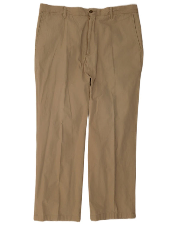 Marlboro Classics Masculino Calça Chino Reta EU 54 2XL W42 L28 Bege