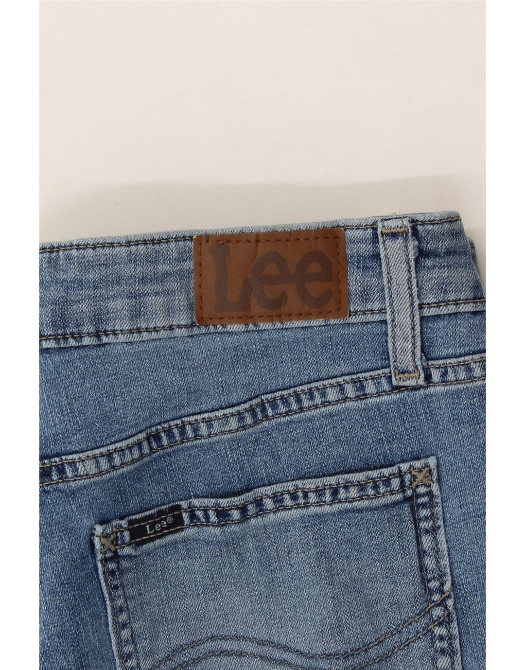 LEE Womens Regular Fit Mid Rise Capri Jeans US 10 Large W32 L22 Blue Vintage Lee and Second-Hand Lee from Messina Hembry 