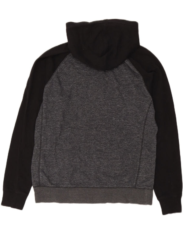Billabong Mens Hoodie Jumper Large Grey Colourblock Cotton