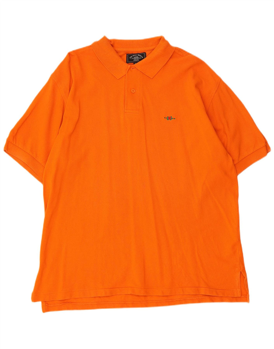 Charro Mens Polo Shirt XL Orange Cotton