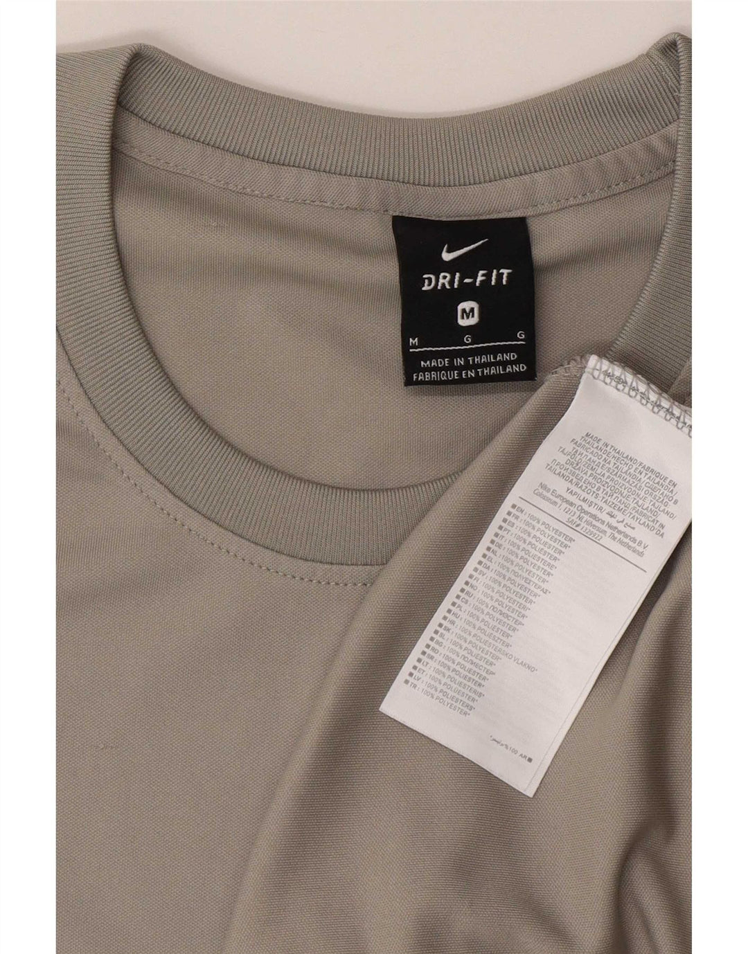 Tricou Nike Dri Fit pentru bărbați Top Mediu Gri Poliester Colorblock