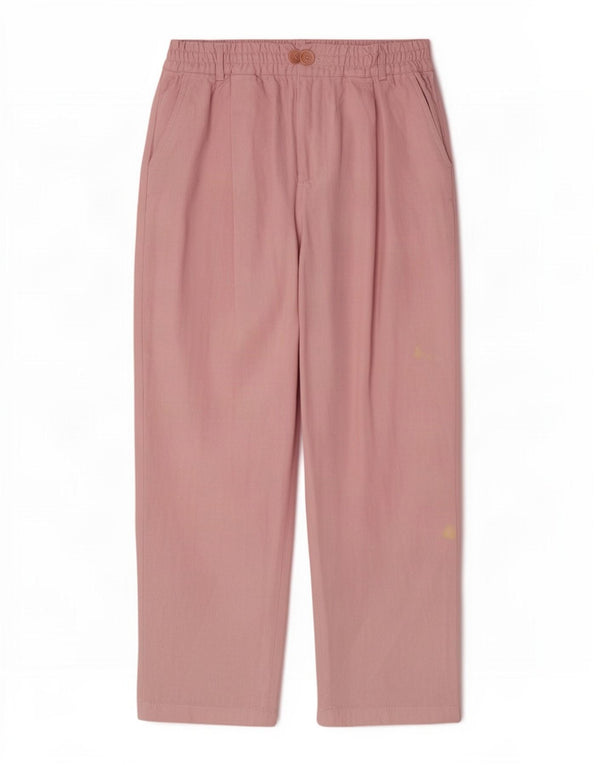 Zara Womens High Waist Loose Fit Chino Trousers UK 10 Small W26 L26 Pink