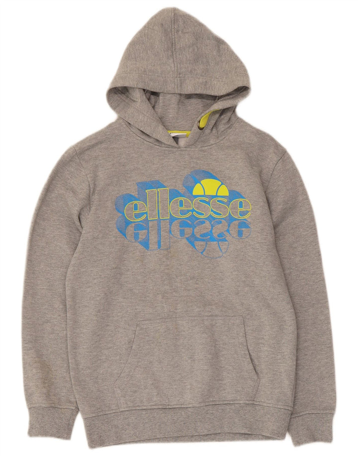 Ellesse Boys Graphic Hoodie Jumper 12-13 Years Grey Polyester