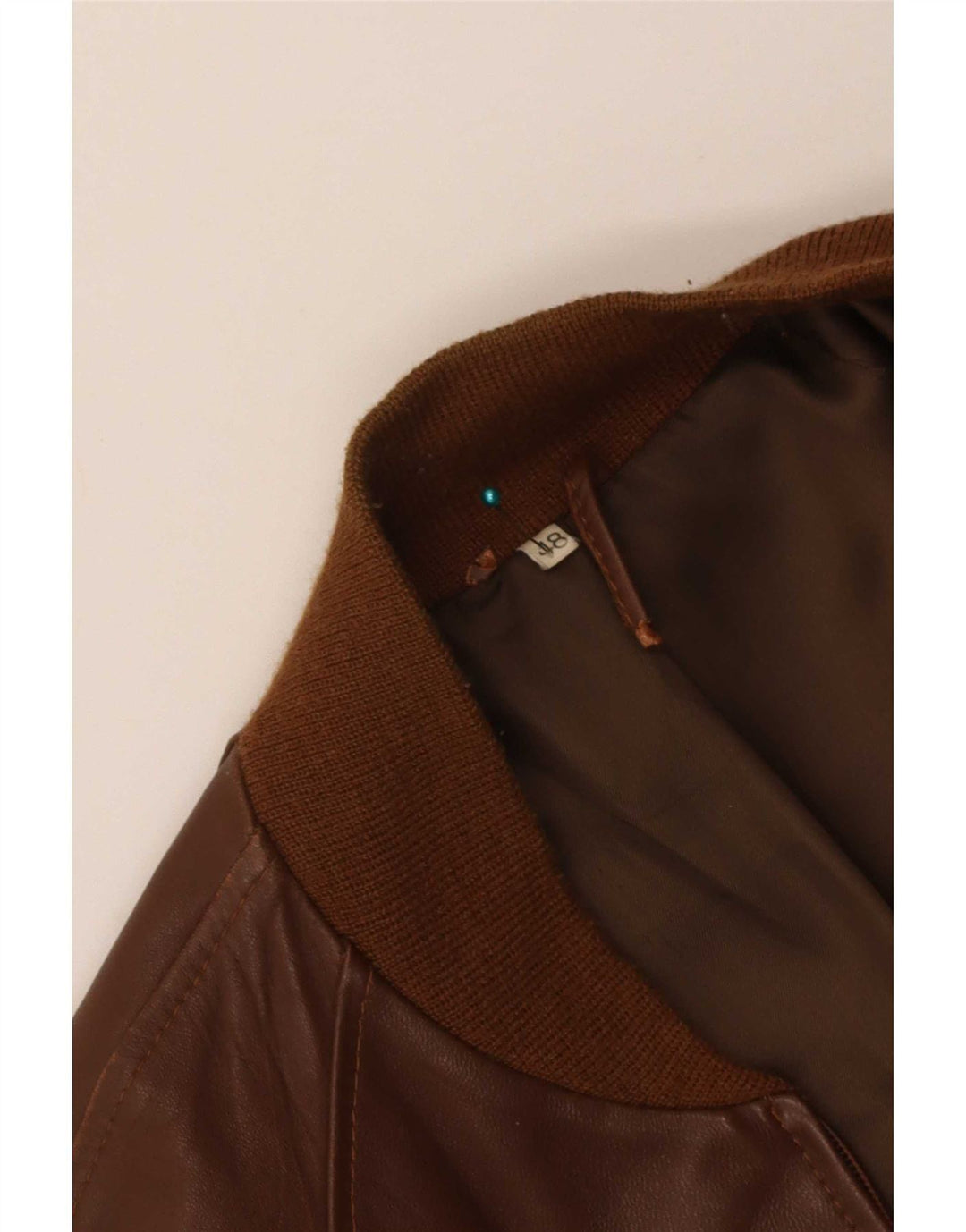 Vintage Herren Lederjacke IT 48 Mittelbraun