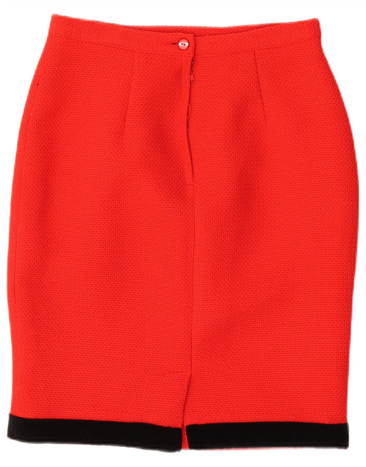 VINTAGE Womens 2 Piece Skirt Set IT 44 Medium W26  Red Polyester