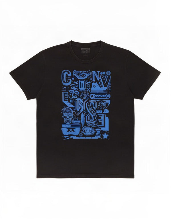 Converse T-Shirt Graphique Homme Noir Moyen