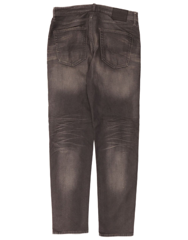 Jack & Jones Mens Mike Skinny Jeans W33 L34 Grey Cotton