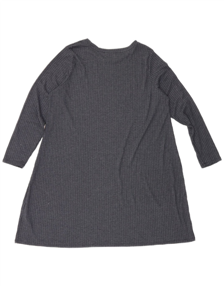 Marks & Spencer Womens Long Sleeve Basic Dress UK 20 2XL Navy Blue