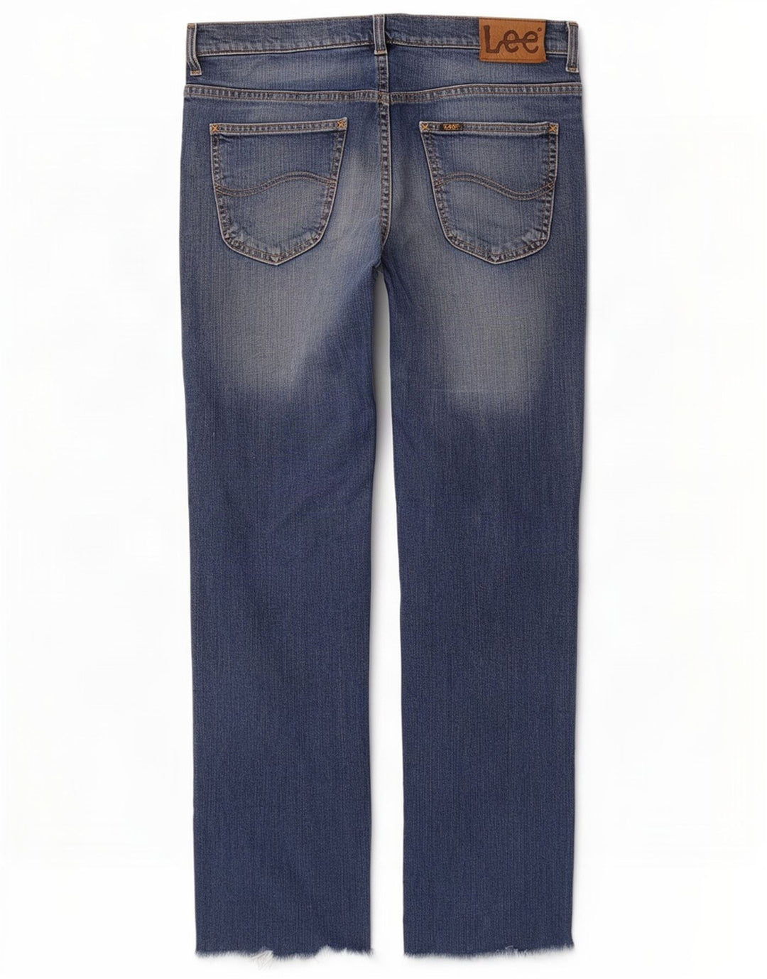 Lee Womens Brooklyn Straight Jeans W36 L30 Blue Cotton