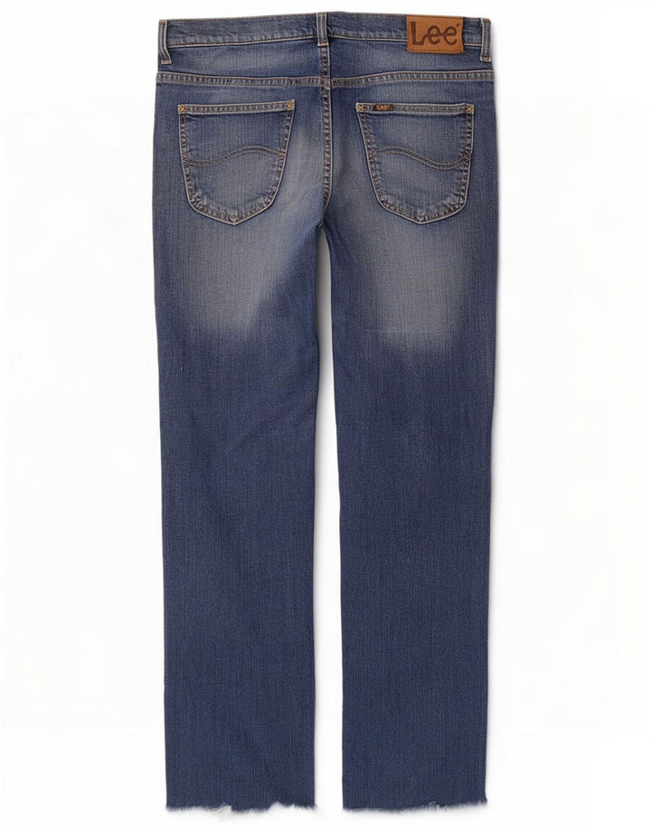 Lee Womens Brooklyn Straight Jeans W36 L30 Blue Cotton