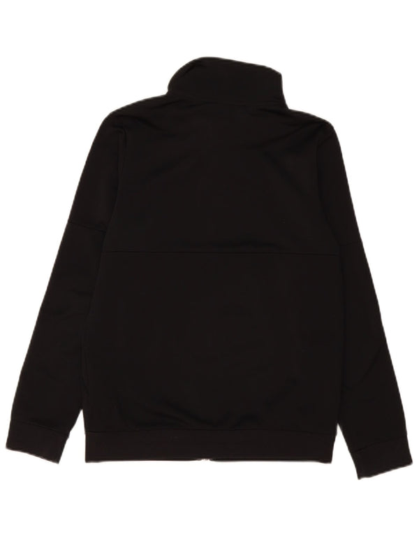 Adidas Girls Tracksuit Top Jacket 11-12 Years Black Polyester