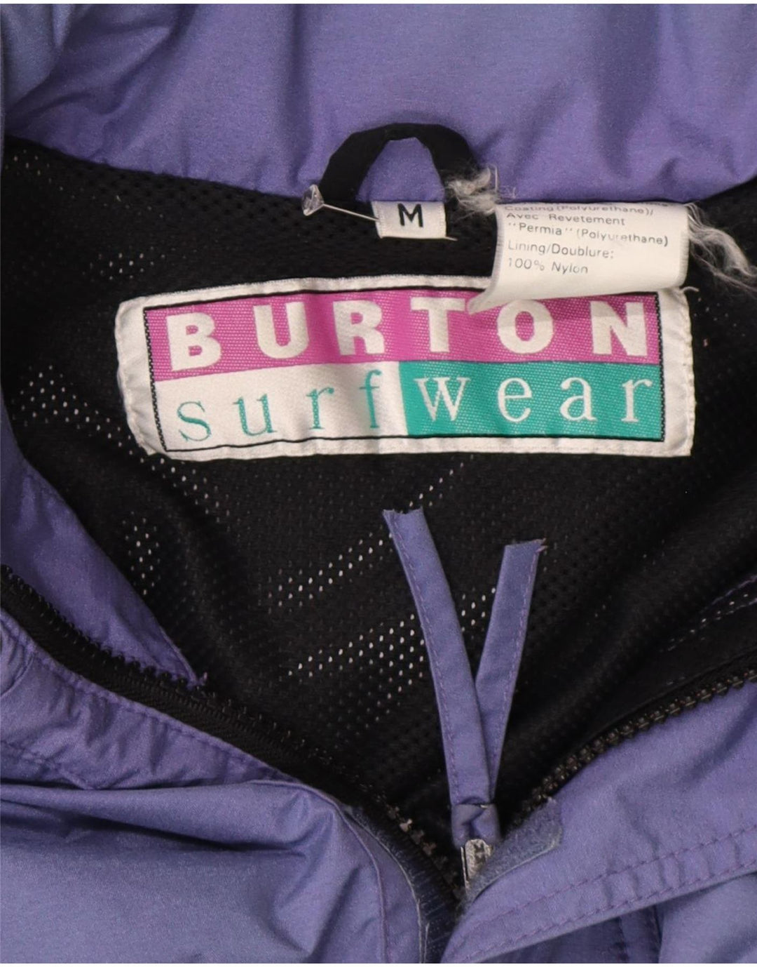 Burton Mens Windbreaker Jacket UK 38 Medium Purple Colourblock Nylon