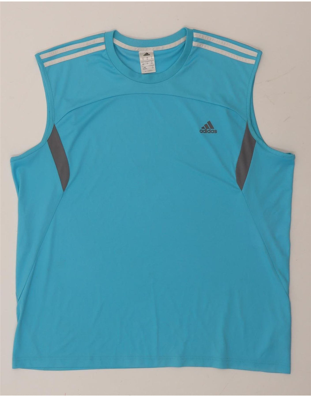 Adidas Mens Vest Top 2XL Blue Colourblock Polyester