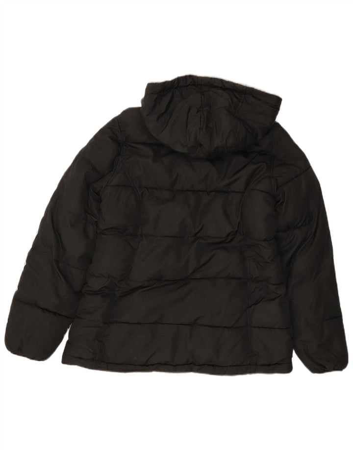 Reebok Womens Graphic Hooded Padded Jacket UK 10 Small Black