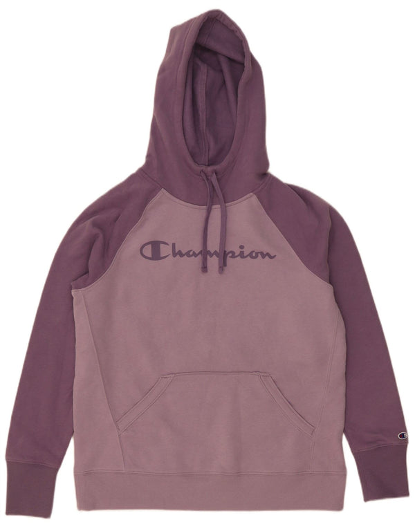Felpa con cappuccio grafica da donna Champion UK 10 Small Purple Colourblock