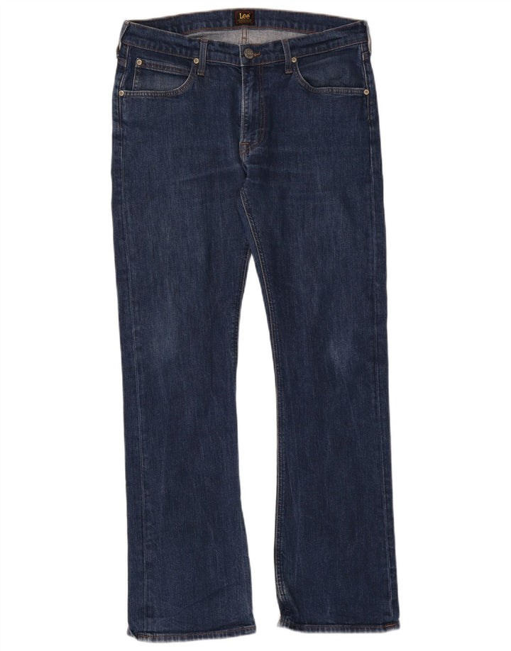 Lee Womens Trenton Bootcut Jeans W33 L32 Navy Blue Cotton