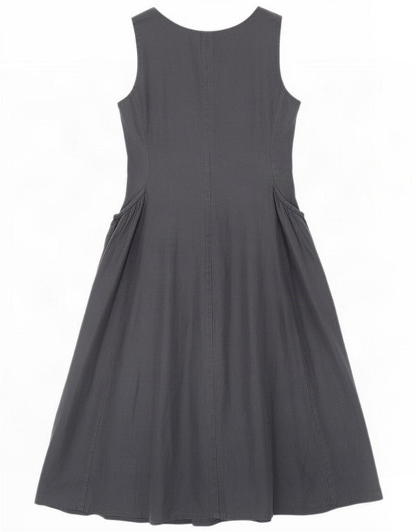 Emporio Armani Abito a trapezio da donna senza maniche IT 40 Small Blu navy