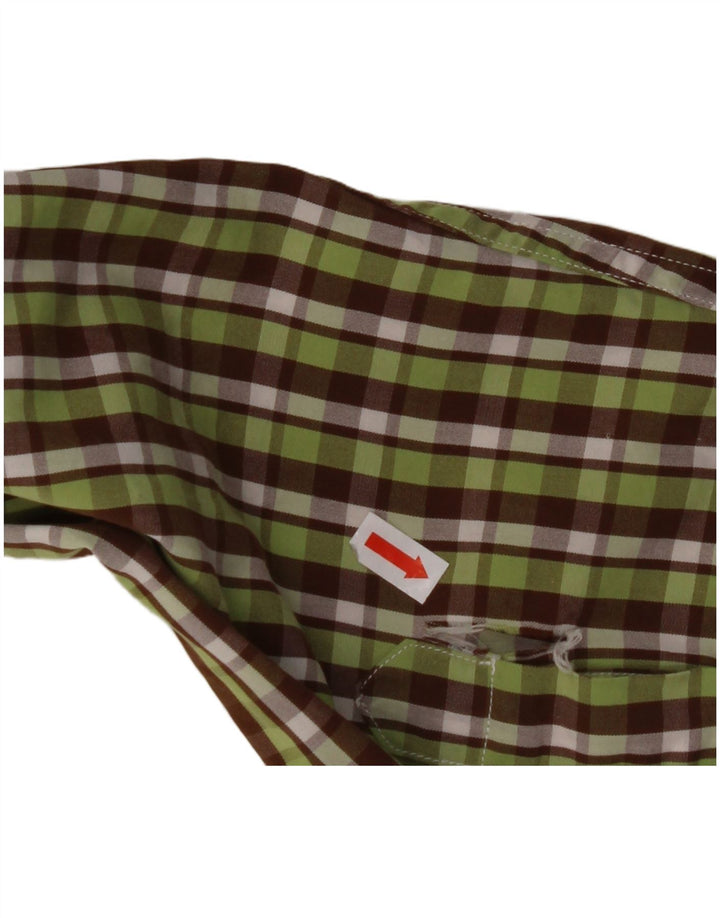 GANT Herre Regular Fit Flanelskjorte Medium Grøn Ternet Bomuld
