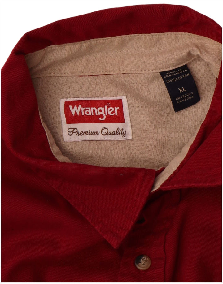 Wrangler herreskjorte XL rød bomuld