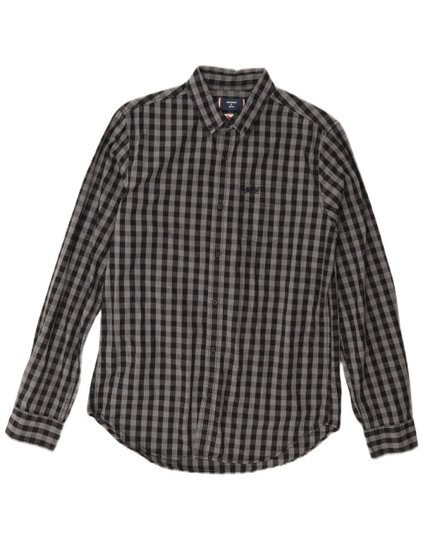 Camisa Superdry Osaka De Algodón A Cuadros Gris Medio